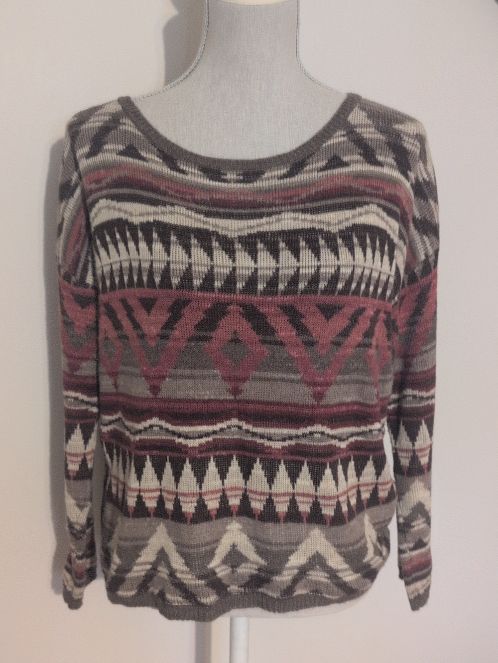 Ralph Lauren Aztec-Print 100% Cotton Crew Sweater Medium